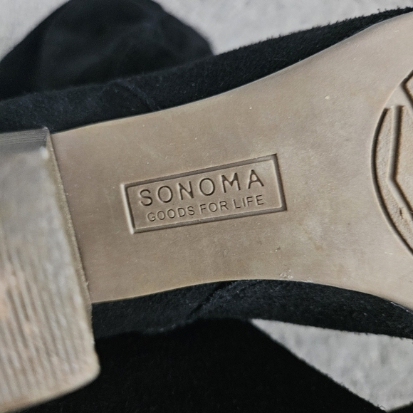Sonoma Goods For Life Sketch Tall Black Suede boots size 6.5 - Picture 6 of 8
